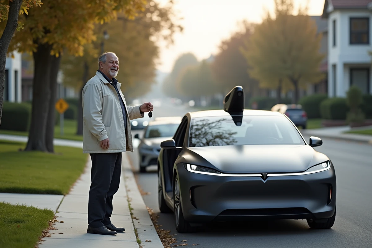 Homme souriant près d