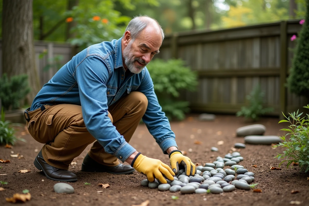 Mise en place de cailloux sur terre : procédé et conseils