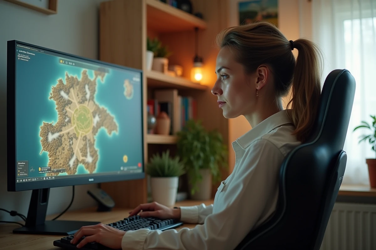 Joueuse analysant la carte du jeu ARC Raiders à la recherche de la solution pour débloquer la quête du pharmacien