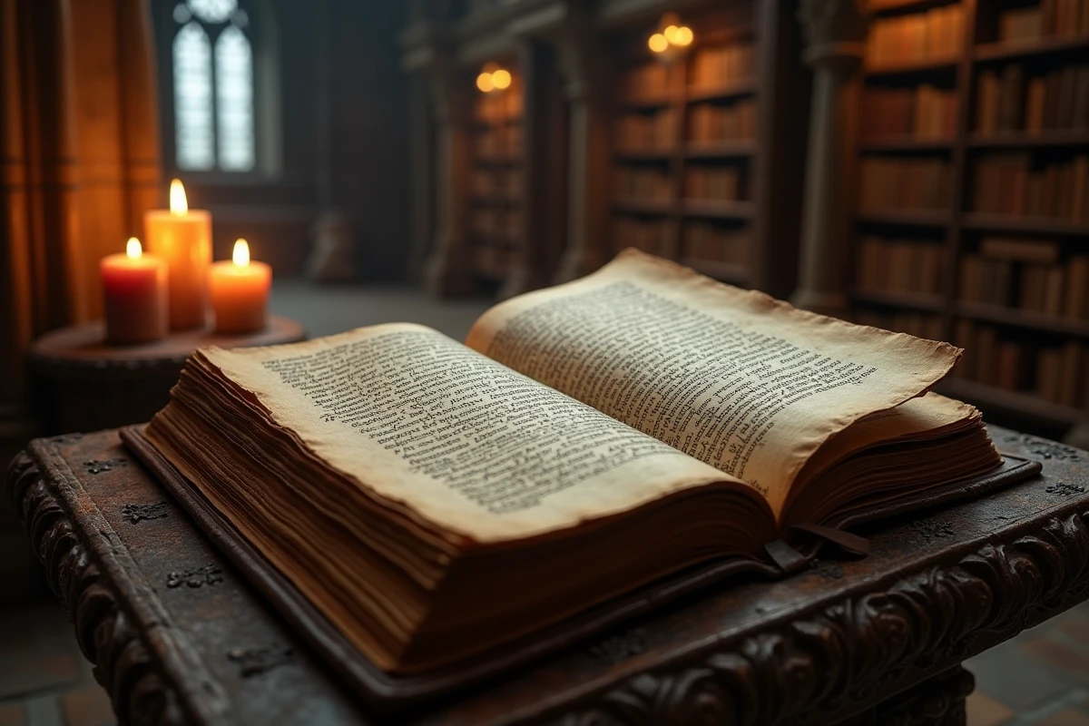 Page de manuscrit ancien avec écriture latine et marges